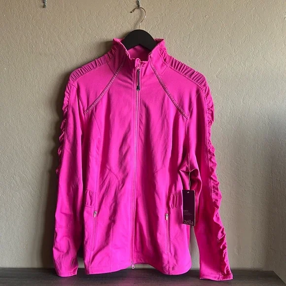 Zella Women's Vibrant Pink Slim Fit Jacket - Picture 1 of 10